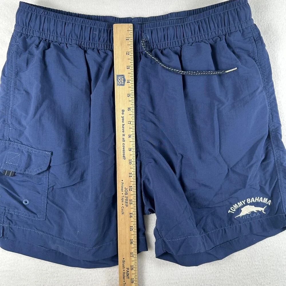 Tommy Bahama Relax Shorts Mens Large Blue Swim Trunks Cargo Mesh Lined Quick Dry